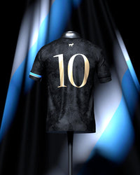 Camisa "La Pulga" Lionel Messi 10 Preta Comma Football - 23/24 - Caiçara Conceito