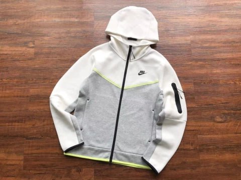 Conjunto Nike Tech Fleece Azul Branco/Cinza/Verde - Caiçara Conceito