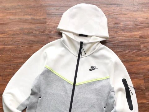Conjunto Nike Tech Fleece Azul Branco/Cinza/Verde - Caiçara Conceito