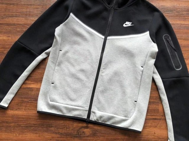 Conjunto Nike Tech Fleece Preto/Branco - Caiçara Conceito