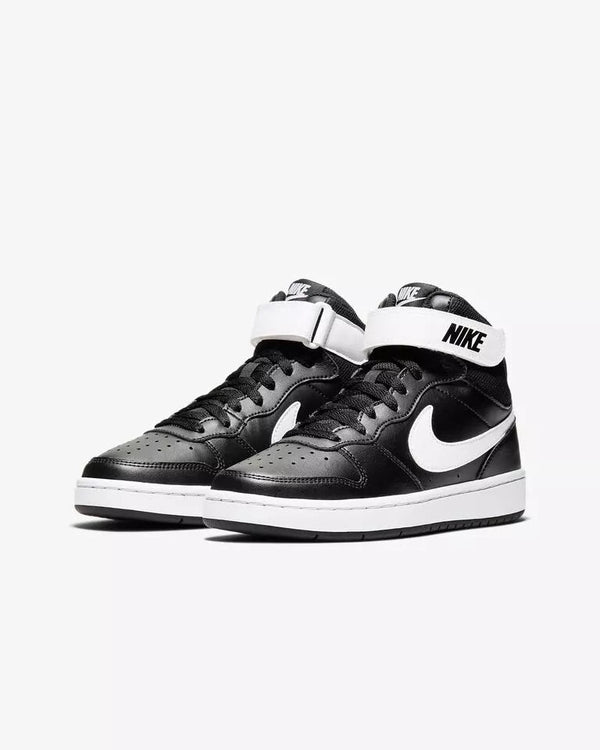 Tênis Nike Court Borough Mid- Preto e Branco