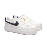 Nike Sportswear Court Vision Alta  - Off-White c/ Azul Marinho