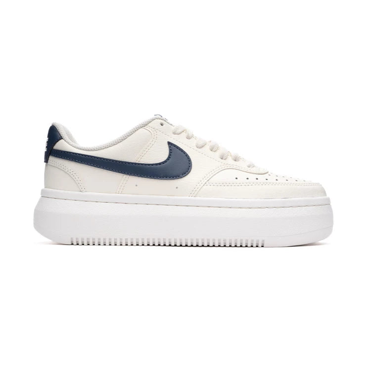 Nike Sportswear Court Vision Alta  - Off-White c/ Azul Marinho
