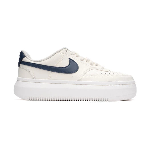 Nike Sportswear Court Vision Alta  - Off-White c/ Azul Marinho