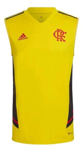 Camisa Flamengo Regata Treino 22/23 - Adidas Torcedor Masculina - Amarela