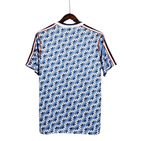 Camisa Manchester United Retrô 91/93 - Adidas Torcedor Masculina - Azul e Braqnco