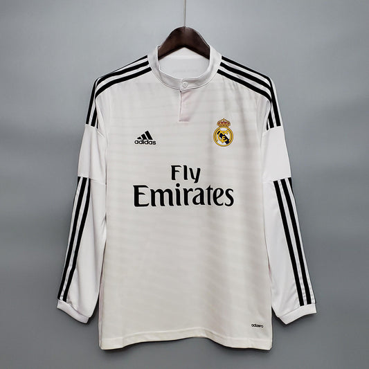 Camisa Real Madrid Retro 14/15 Manga Longa - Adidas Torcedor Masculina Branca