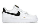 Nike Air Force 1 Essential White Black Gold - Caiçara ConceitoNike Air Force 1 Essential White Black Gold