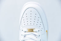 Nike Air Force 1 Essential White Black Gold - Caiçara ConceitoNike Air Force 1 Essential White Black Gold