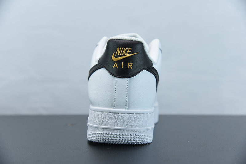 Nike Air Force 1 Essential White Black Gold - Caiçara ConceitoNike Air Force 1 Essential White Black Gold
