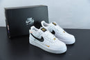 Nike Air Force 1 Essential White Black Gold - Caiçara ConceitoNike Air Force 1 Essential White Black Gold