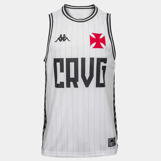 Camisa Vasco Regata CRVG Kappa Torcedor Masculina - Branca